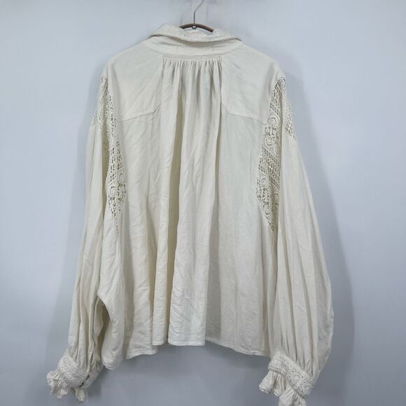 Free People Louisa Jacket Viscose/Linen Sz L - Picture 8 of 10